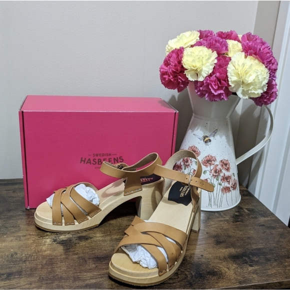 NWOT Swedish Hasbeens, Elsie, Natural, Size 7.5 - Picture 6 of 11